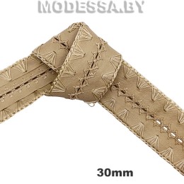 2938 CTZ Тесьма 30мм Ц:Бежевый 