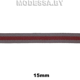 04030 Лента отделочная 15мм Ц:Серо-красный 