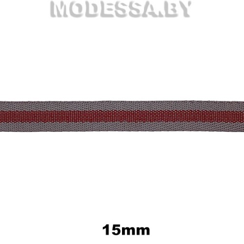 04030 Лента отделочная 15мм Ц:Серо-красный 