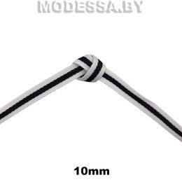 105 KJ Тесьма 10мм Ц:Бело-чёрно-белый 