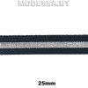 1817 HY Лента декор. 25мм Ц:07 Чёрно-серый