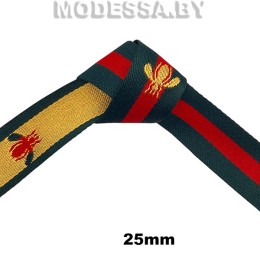 2126 А Тесьма "Муха" 25мм Ц:3 Зелёный