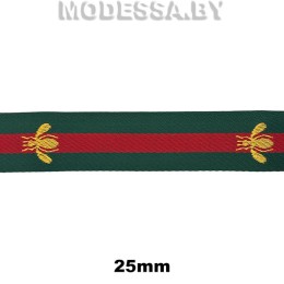 2126 А Тесьма "Муха" 25мм Ц:3 Зелёный