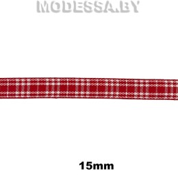 40810.45 Тесьма "Клетка" 15мм Ц:235 Красный