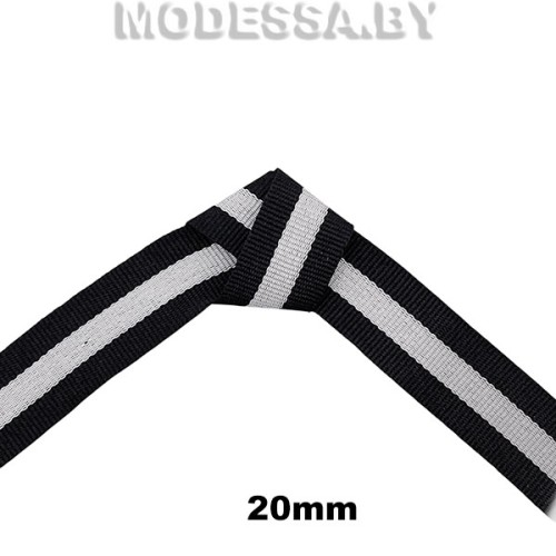 41309.24 Лента 20мм Ц:Чёрно-белый 