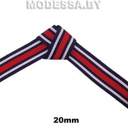 41309.30 Лента 20мм Ц:Сине-красно-белый 