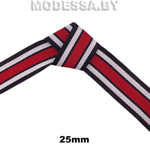 41309.38.1 Лента 25мм Ц:Чёрно-красно-белый