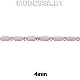 087 Тесьма со стразами 4мм Ц:Белый