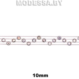 415 RS Тесьма со стразами 10мм Ц:Белый АВ 