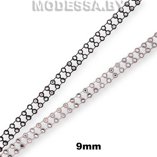 416 RS Тесьма со стразами 9мм 