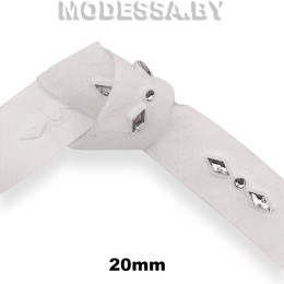 420 RS Тесьма со стразами 20мм Ц:Белый 