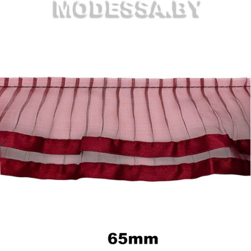 10 S Тесьма 60мм Ц:2 Бордовый