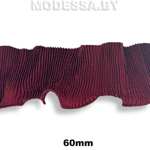2-S Тесьма 60мм Ц:Бордовый 