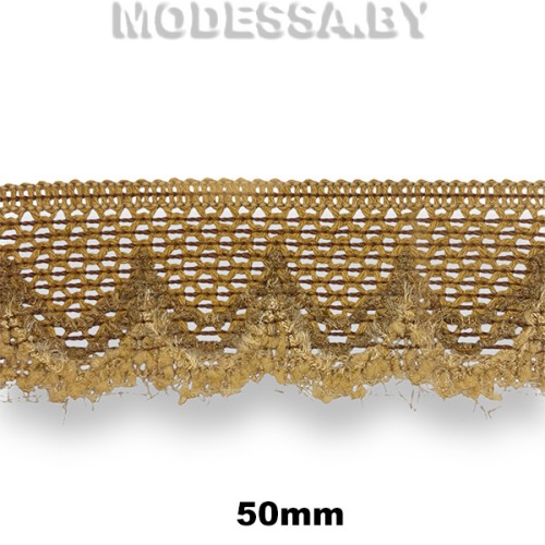 458 KJ Тесьма 50мм Ц:3 Св.Коричневый 