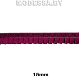 6-S Тесьма в складку 15мм Ц:Бордовый 