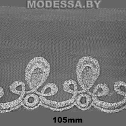 0290 AS Вышивка люрекс 105мм Ц: Серебро