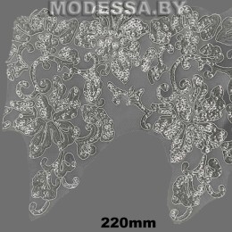1368 XDHW Вышивка в ленте 220мм Ц:Белый 