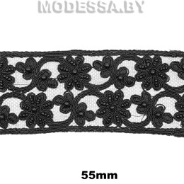 2287 XDH Вышивка в ленте 55мм Ц:Чёрный 