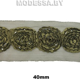 304 А Тесьма 40мм Ц:Зелёный 