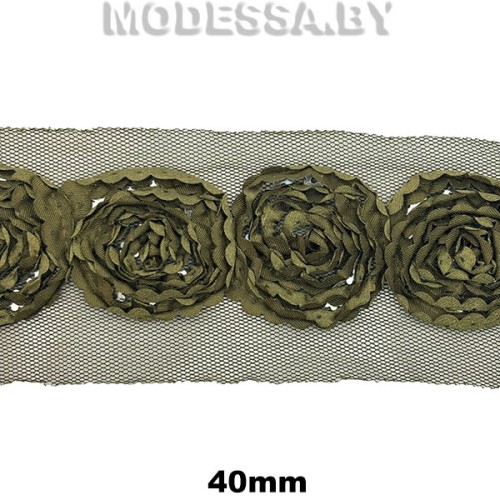 304 А Тесьма 40мм Ц:Зелёный 