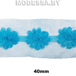 4024 CLA Лента декоративная 40мм Ц:Голубой 
