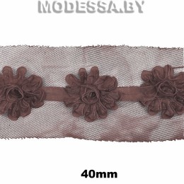 4024 CLA Лента декоративная 40мм Ц:Коричневый 