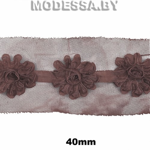 4024 CLA Лента декоративная 40мм Ц:Коричневый 