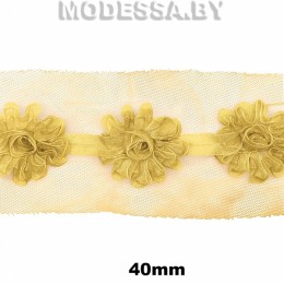 4024 CLA Лента декоративная 40мм Ц:Т.Жёлтый