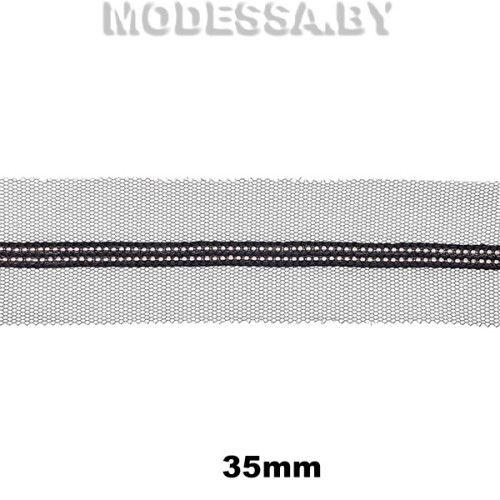 40725.1 Лента текстильная 35мм Ц:Чёрный N 