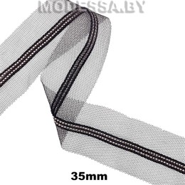 40725.1 Лента текстильная 35мм Ц:Чёрный N 