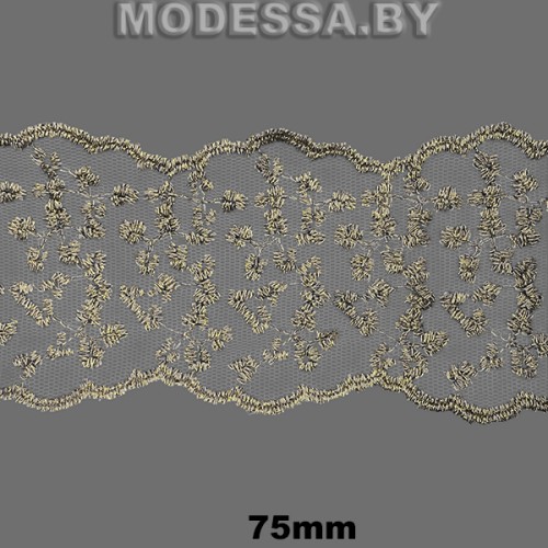41266.17 Вышивка в ленте 75мм Ц:Золото 