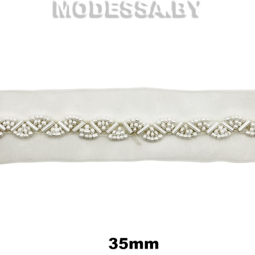 0575 IUS Тесьма 35мм Ц:Молочный