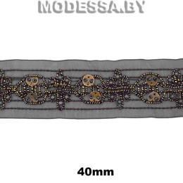 1001 А Лента текстильная 40мм Ц:Чёрный 