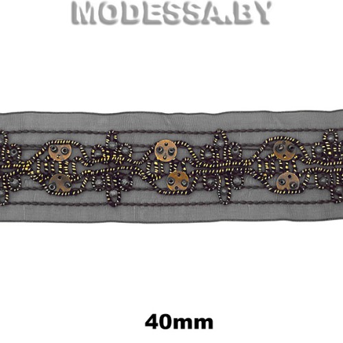 1001 А Лента текстильная 40мм Ц:Чёрный 