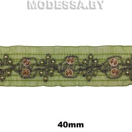 1001 А Лента текстильная 40мм Ц:Олива 