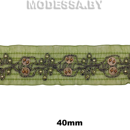 1001 А Лента текстильная 40мм Ц:Олива 