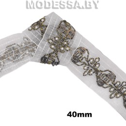 1001 А Лента текстильная 40мм Ц:Белый 