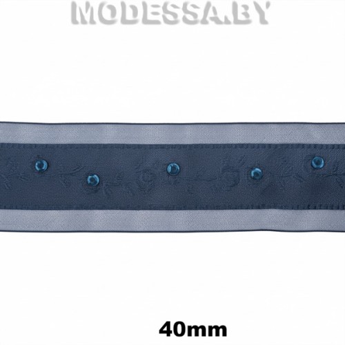 2126 А Тесьма 40мм Ц:Синий