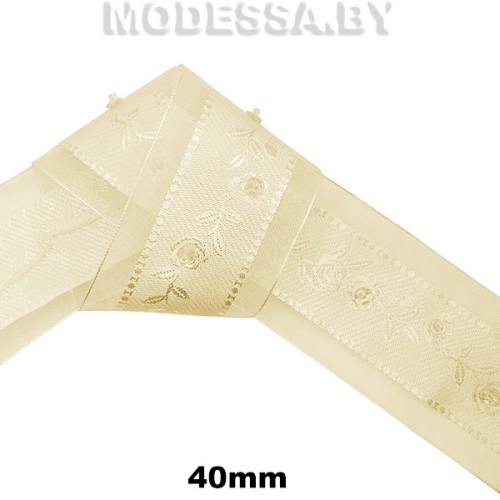 2126 А Тесьма 40мм Ц:Кремовый