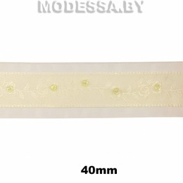 2126 А Тесьма 40мм Ц:Кремовый