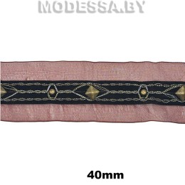 301 А Лента текстильная 40мм Ц:Коричневый 
