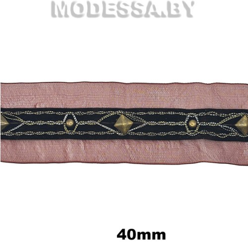 301 А Лента текстильная 40мм Ц:Коричневый 