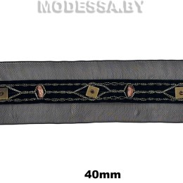 302 А Тесьма 40мм Ц:Чёрный 