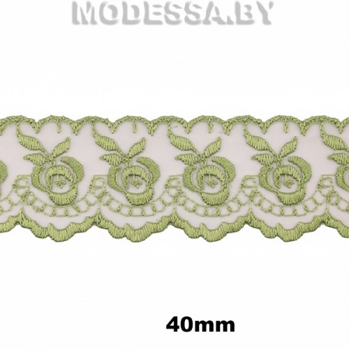 Шитьё органза 40мм Ц:5 Зелёный 