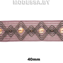 4977 CTZ Тесьма 40мм Ц:Т135 Сирень 