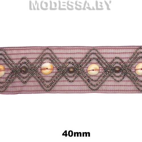 4977 CTZ Тесьма 40мм Ц:Т135 Сирень 