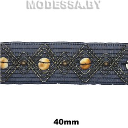 4977 CTZ Тесьма 40мм Ц:Т320 Синий 