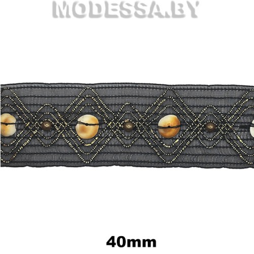 4977 CTZ Тесьма 40мм Ц:Чёрный 