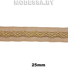 6 К Тесьма 25мм Ц:Бежевый 