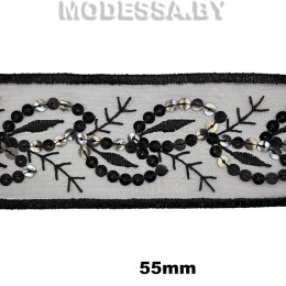 777 Тесьма 55мм Ц:Чёрный 
